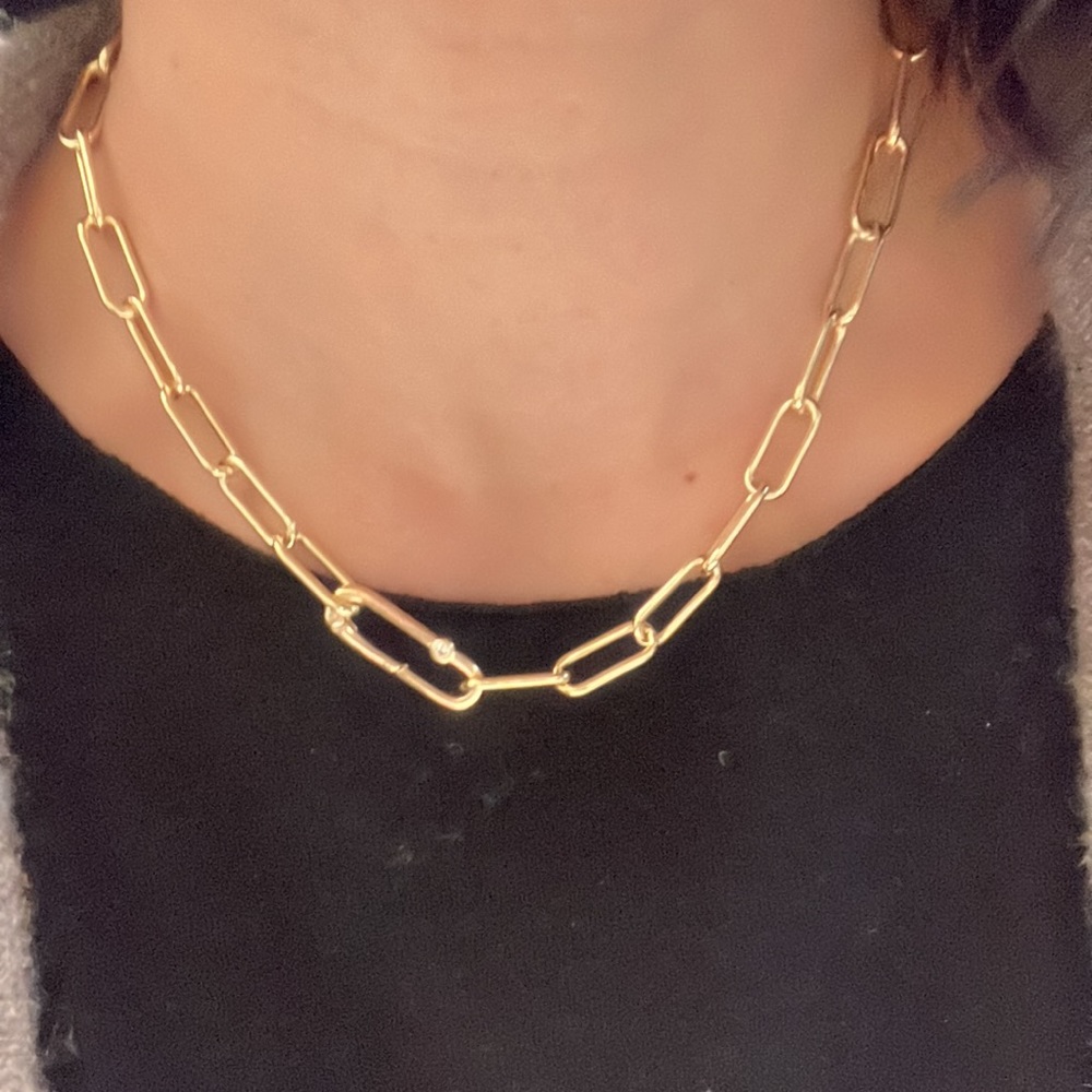 14k gold filled link soho chain necklace